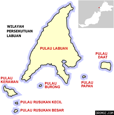 ラブアン島地図