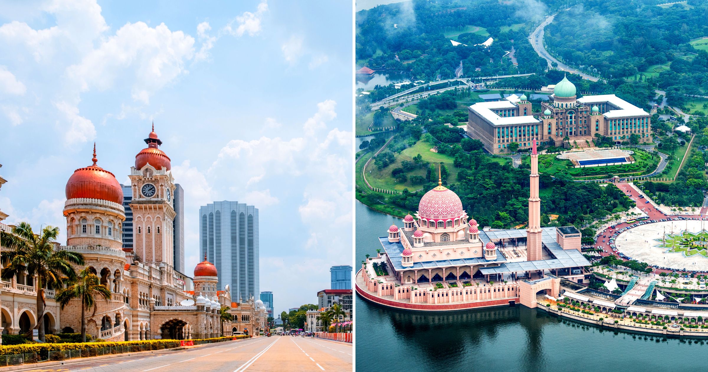 マレーシアの首都クアラルンプールとプトラジャヤ